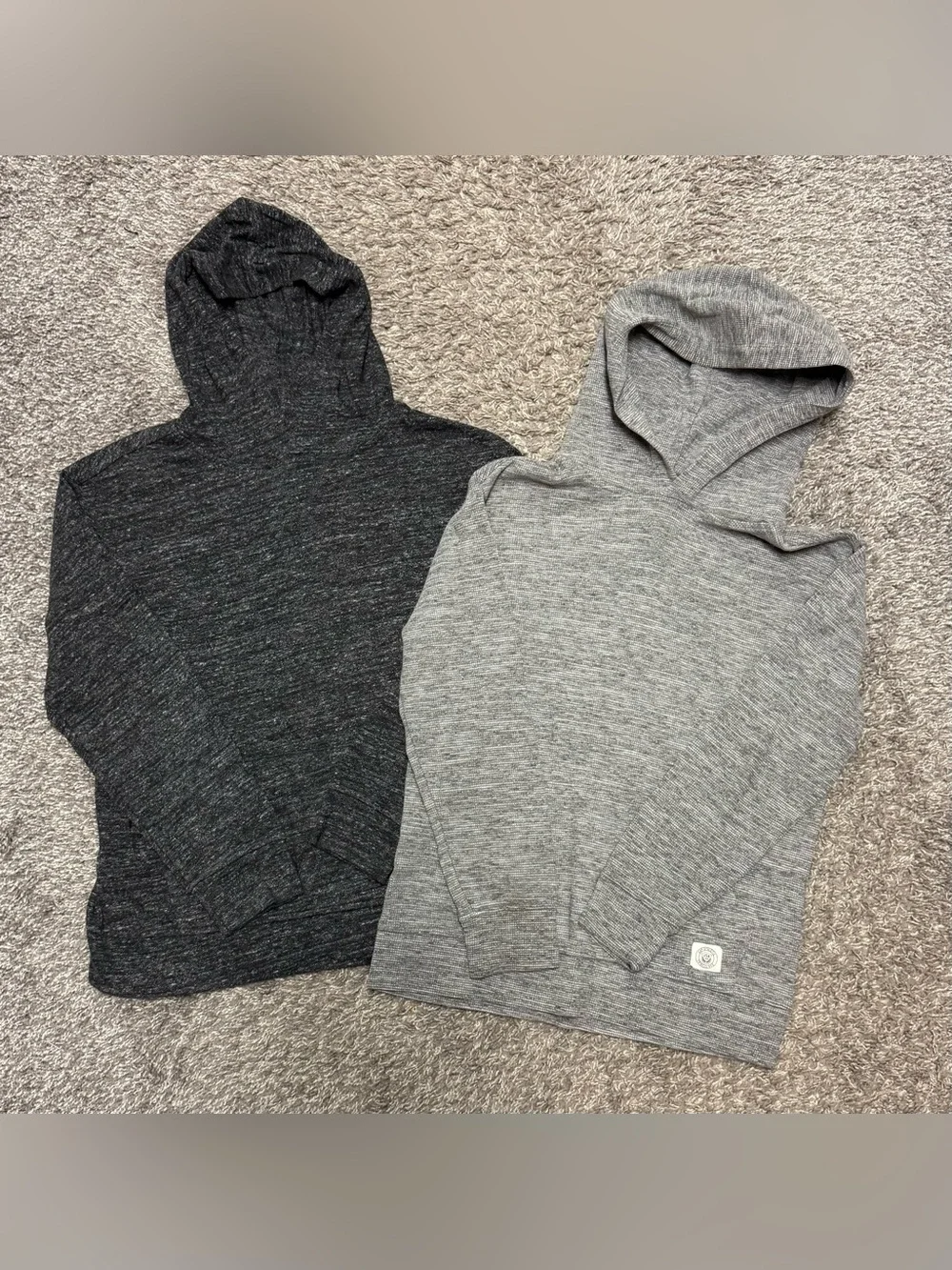 (2) EUC GapKids Long Sleeve Hooded Shirts, Size YXL.